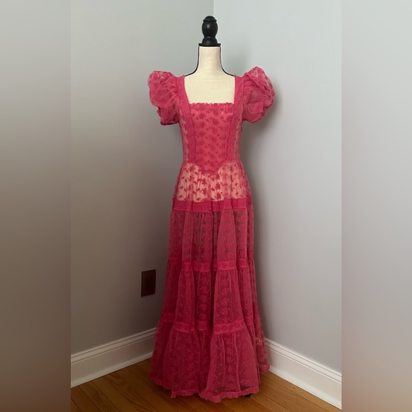 DOEN NADETTE LACE-TRIMMED EMBROIDERED MAXI DRESS - Picture 3 of 7